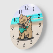 KiniArt Cutieface Cairn Beach Wall Clock Grote Klok (Hoek)