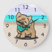KiniArt Cutieface Cairn Beach Wall Clock Grote Klok (Voorkant)