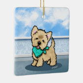 KiniArt Cutieface Cairn Ceramic Ornament (Rechts)