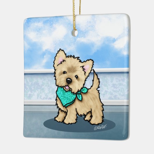 KiniArt Cutieface Cairn Ceramic Ornament (Links)