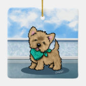 KiniArt Cutieface Cairn Ceramic Ornament (Achterkant)