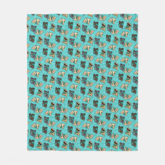 KiniArt Cutieface Cairn Fleece Blanket (Voorkant)
