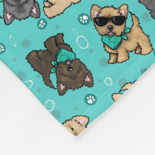 KiniArt Cutieface Cairn Fleece Blanket (Hoek)