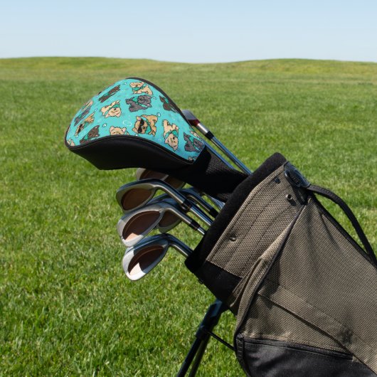 KiniArt Cutieface Cairn Golf Head Hoesje Golfheadcover (Insitu)