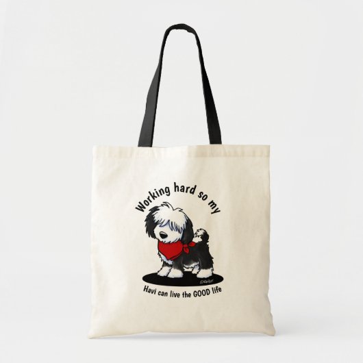 KiniArt Cutieface Havanese Canvas tas (Voorkant)
