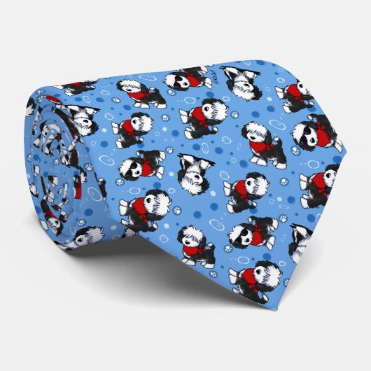 KiniArt Cutieface Havanese Stropdas (Opgerold)