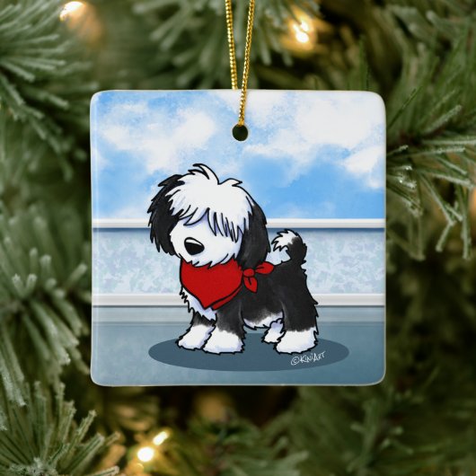 KiniArt Cutieface OES Ceramic Ornament (Boom)