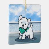 KiniArt Cutieface Westie Ceramic Ornament (Rechts)