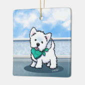KiniArt Cutieface Westie Ceramic Ornament (Links)