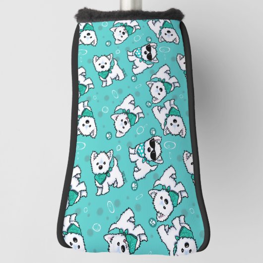 KiniArt Cutieface Westie Golfheadcover (Draai 90)