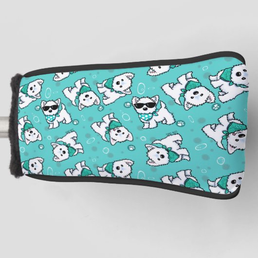 KiniArt Cutieface Westie Golfheadcover (Voorkant)