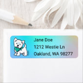 KiniArt Cutieface Westie Return Address Label (Insitu)