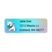 KiniArt Cutieface Westie Return Address Label (Voorkant)