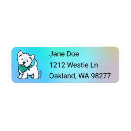 KiniArt Cutieface Westie Return Address Label