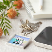 KiniArt Cutieface Westie Sleutelhanger (Zijkant)