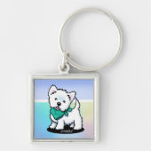 KiniArt Cutieface Westie Sleutelhanger (Voorkant)