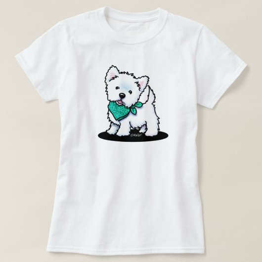 KiniArt Cutieface Westie T-shirt (Design voorkant)