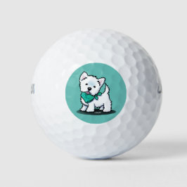 KiniArt Cutieface Westie Terrier Golfballen