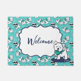 KiniArt Cutieface Westies Doormat Deurmat