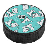 KiniArt Cutieface Westies Hockey Puck (3/4)
