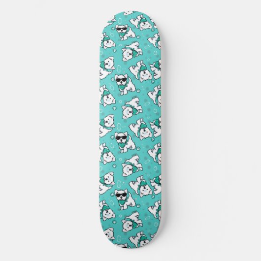KiniArt Cutieface Westies Persoonlijk Skateboard (Voorkant)