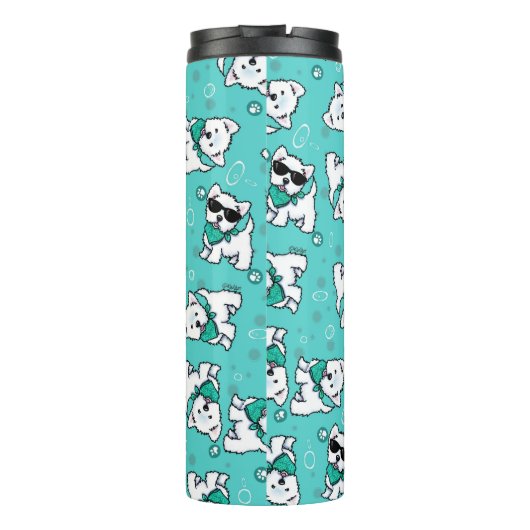 KiniArt Cutieface Westies Thermosbeker (Achterkant)