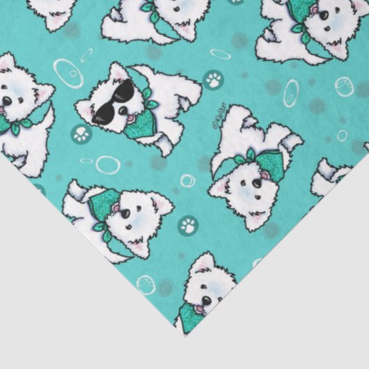 KiniArt Cutieface Westies Tissuepapier (Detail)