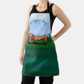 KiniArt Dachshund All-Over Print Apron Schort (Insitu)