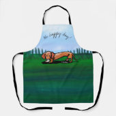 KiniArt Dachshund All-Over Print Apron Schort (Voorkant)