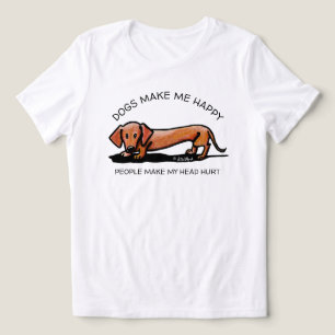 KiniArt Dachshund Hondenliefhebbers T-Shirt