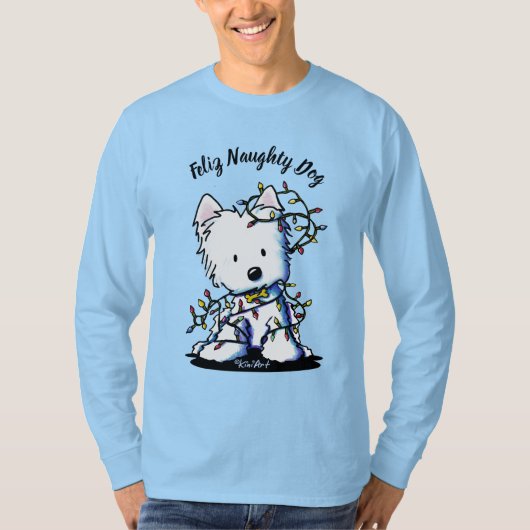 KiniArt Delighted Westie T-shirt (Voorkant)