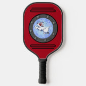 KiniArt Diving Westie Porthole Pickleball Paddle (Achterkant)