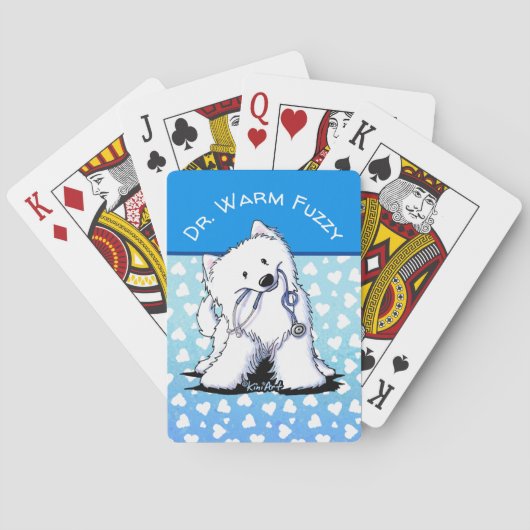 KiniArt Doctor Samoyed Pokerkaarten (Achterkant)