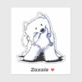KiniArt Doctor Samoyed Sticker (Vel)