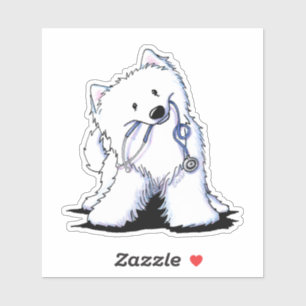 KiniArt Doctor Samoyed Sticker