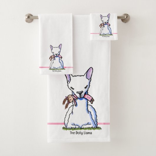 KiniArt Dolly Llama  Bad Handdoek (Insitu)