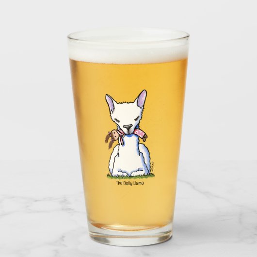 KiniArt Dolly Llama Glas (Voorkant gevuld)