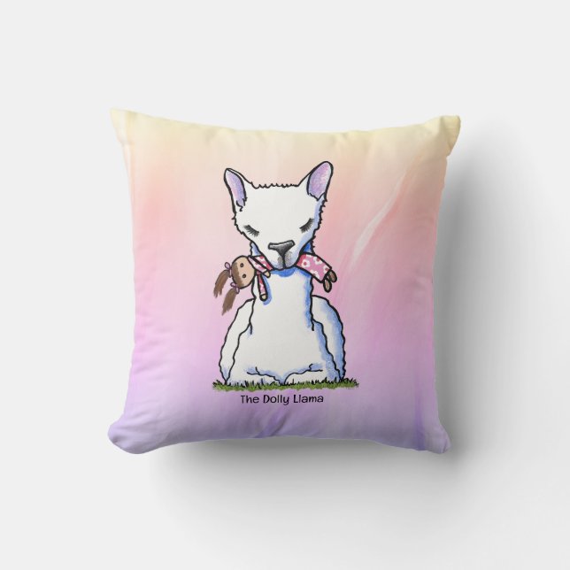 KiniArt Dolly Llama  Kussen (Voorkant)