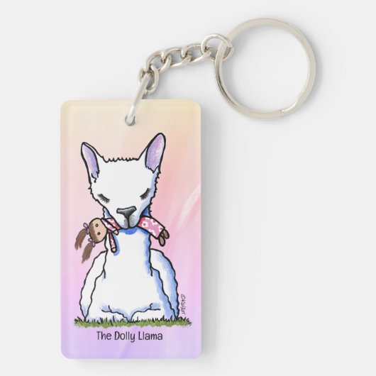 KiniArt Dolly Llama Sleutelhanger (achterkant)