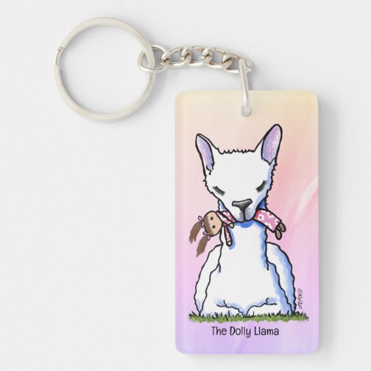 KiniArt Dolly Llama Sleutelhanger (Voorkant)