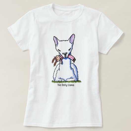 KiniArt Dolly Llama T-shirt (Design voorkant)