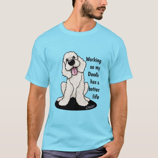 KiniArt Doodle Dog T-Shirt (Voorkant)