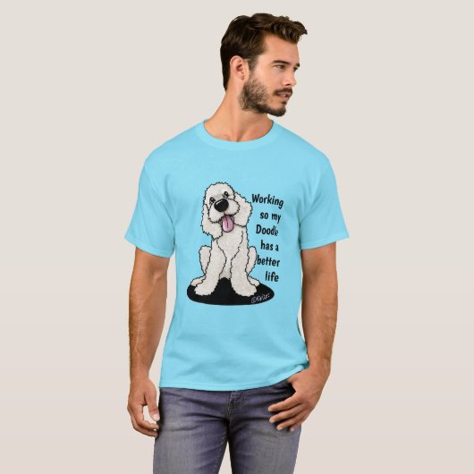 KiniArt Doodle Dog T-Shirt (Voorkant volledig)