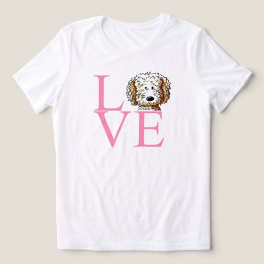 KiniArt Doodle Love Tri-Blend Shirt (Design voorkant)