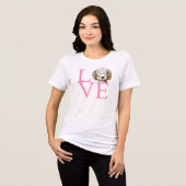 KiniArt Doodle Love Tri-Blend Shirt (Voorkant volledig)