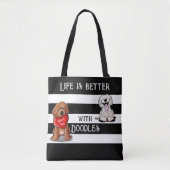 KiniArt DoodleMoji Boodschappentas Tote Bag (Voorkant)