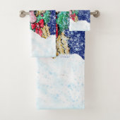 KiniArt DoodleMoji Goldendole Kerstbath Tow Bad Handdoek (Insitu)