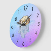KiniArt DoodleMoji Goldendole Large Clock Grote Klok (Hoek)