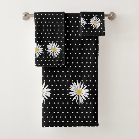 KiniArt Dotted Daisy Bad Handdoek (Insitu)