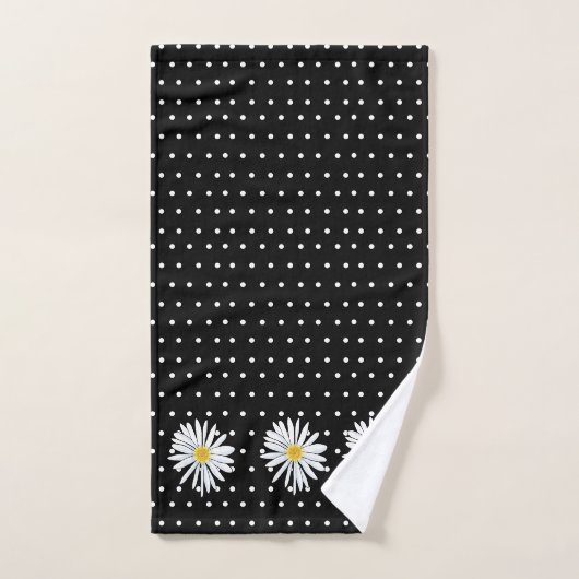KiniArt Dotted Daisy Bad Handdoek (Handdoek)